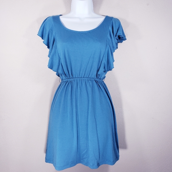Xhilaration Dresses & Skirts - **4/$20** Xhilaration Flutter Sleeve Dress Blue Teal